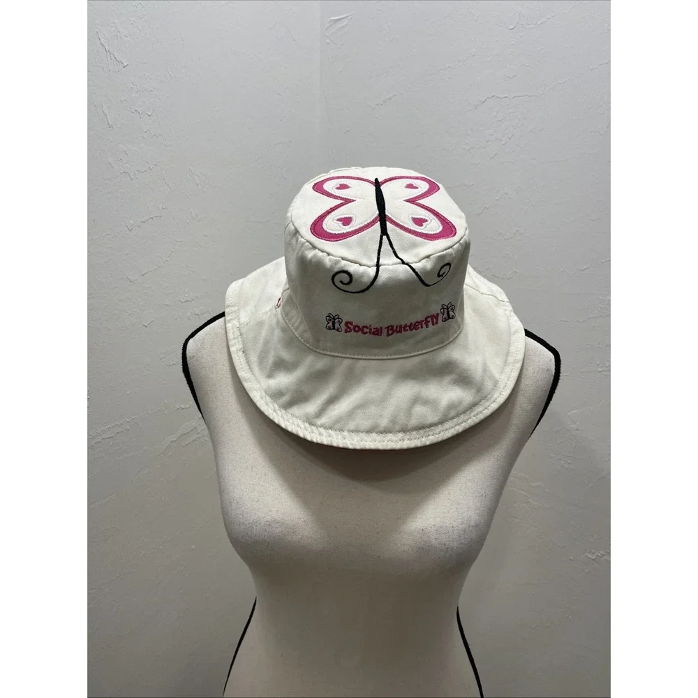Reversible Bucket Hat‎ Little Lady Ladybug Social Butterfly Red White Sun Hat